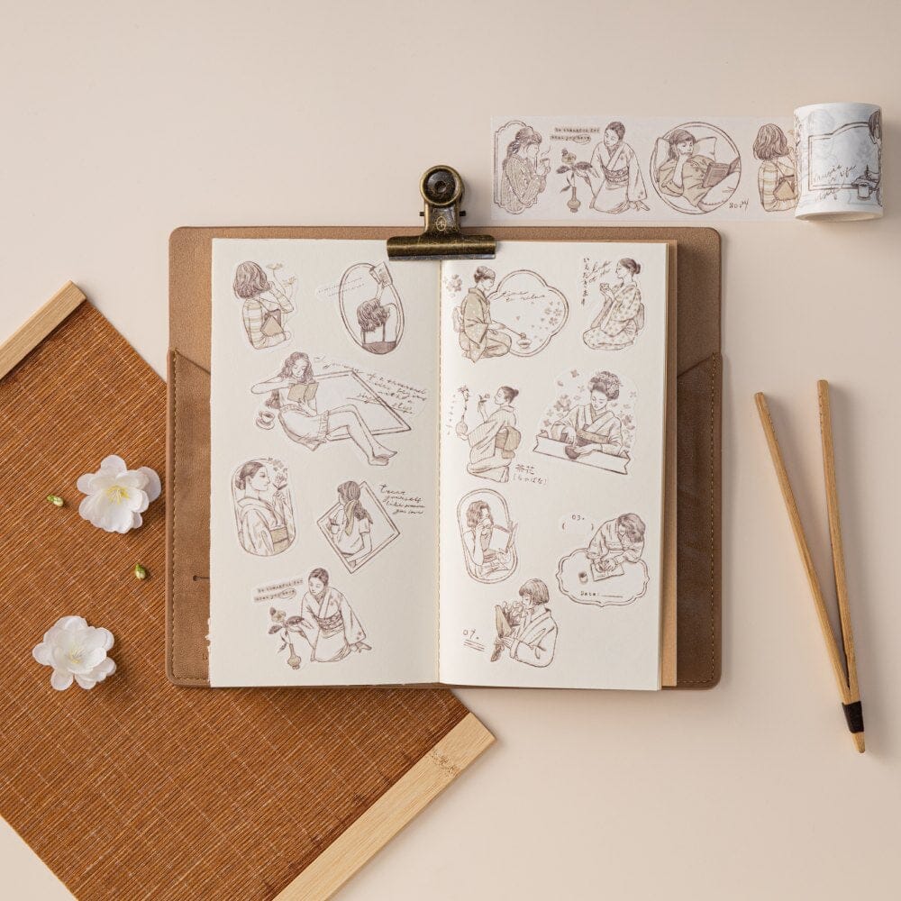 Hinoki - ‘Into the Tea Room’ PET + Washi Tape Set