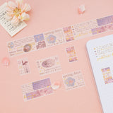 Collage style 30mm wide washi tape with photos of cherry blossoms