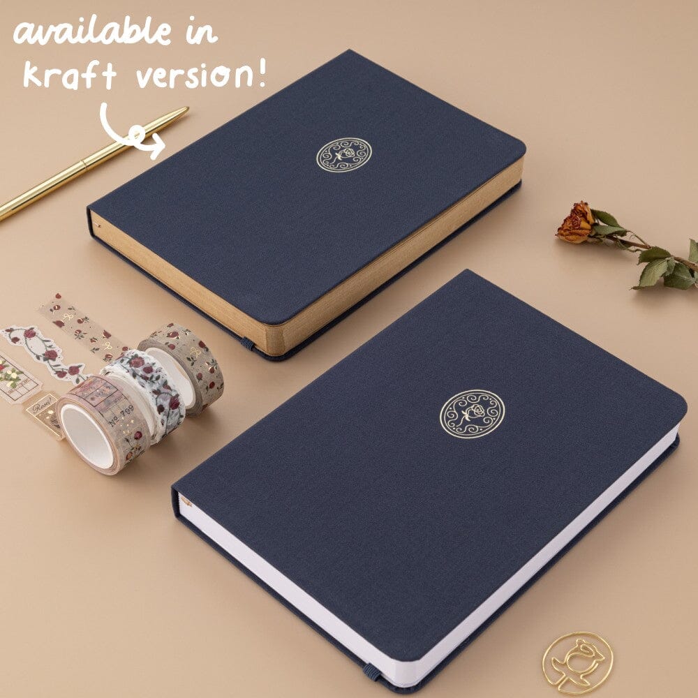 Tsuki ‘Vintage Rose’ Antique Blue Limited Edition Bullet Journal ☾