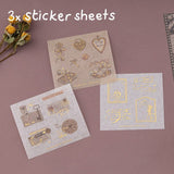 Opened box of tsuki love lock washi tape with 7x rolls insidie and outside