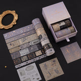 Moonlit Alchemy washi tapes on black background