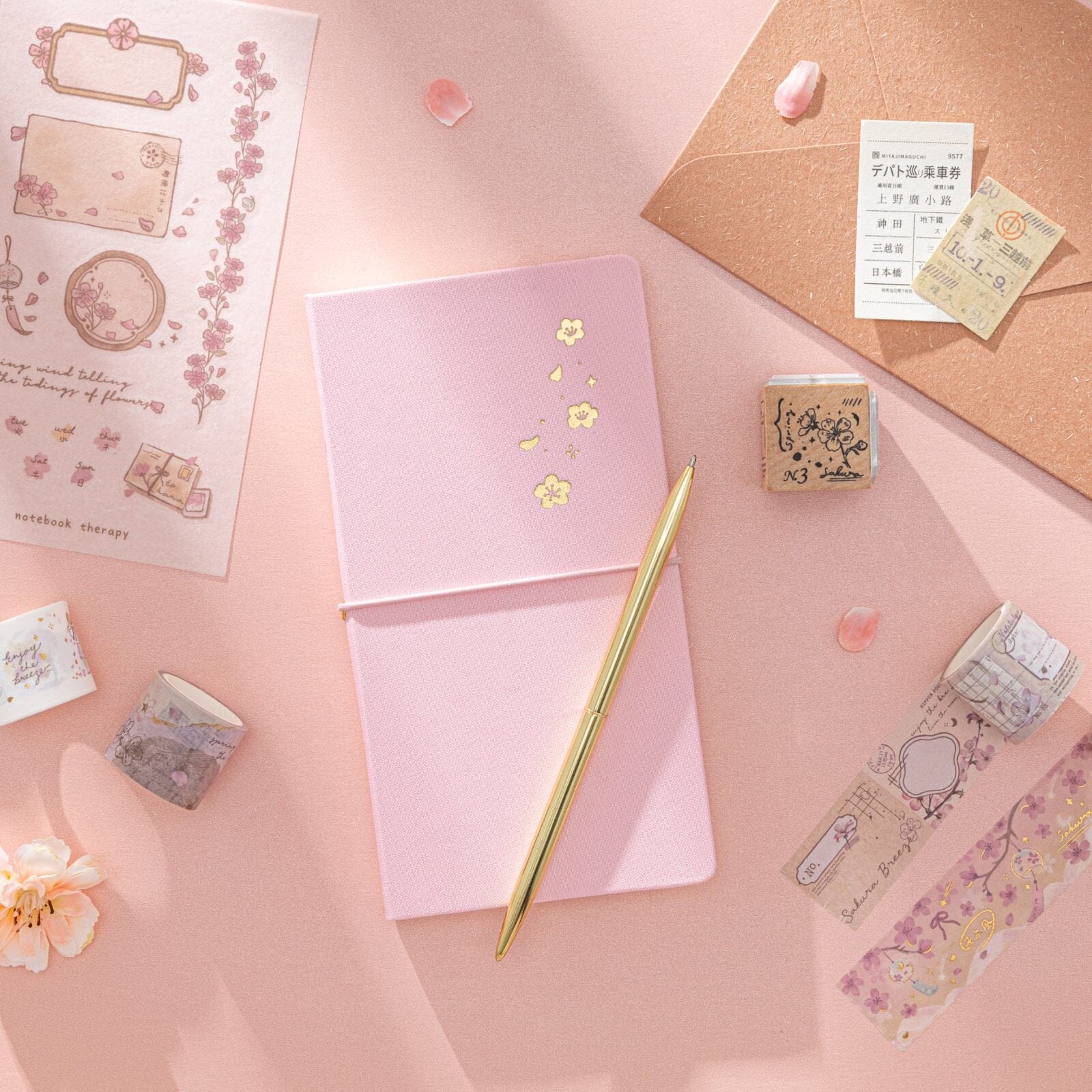 Tsuki ‘Sakura Breeze’ Bullet Journal Stamp Set ☾