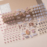 Travel and cherry blossom themed stickers