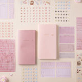 Hinoki into the blossom mixed insert + sticker set flatlay