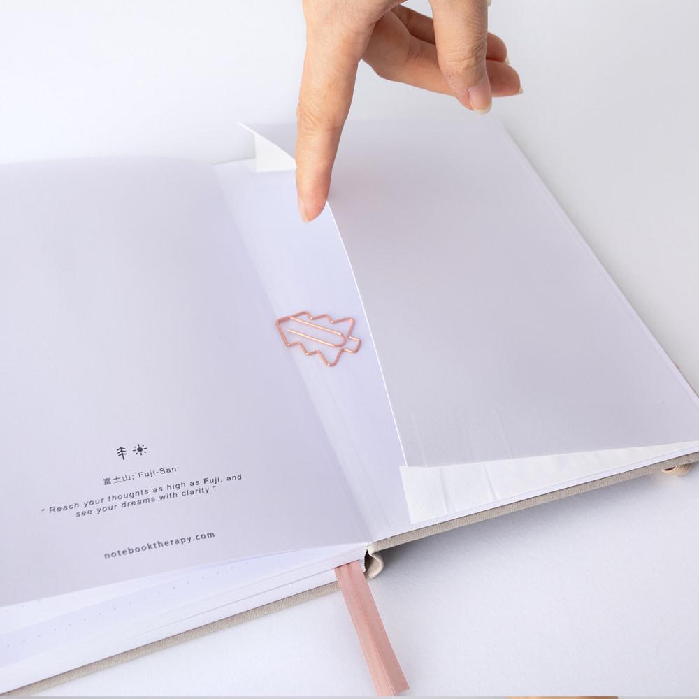 Tsuki Fuji-san Bullet Journal with back pocket and paper clip