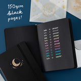 Open Tsuki Black Paper Limited Edition Hardcover Bullet Journal  150 GSM  black pages