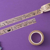 Close up of Tsuki ‘Moonlit Spell’ Washi Tape on purple background
