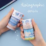 Tsuki ‘Cloud Dreamland’ Holographic Washi Tape Set ☾