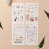 Flatlay of transfer sticker sheets