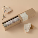 Opened drawer box containing Hinoki Into the Forest PET + Washi Tapes