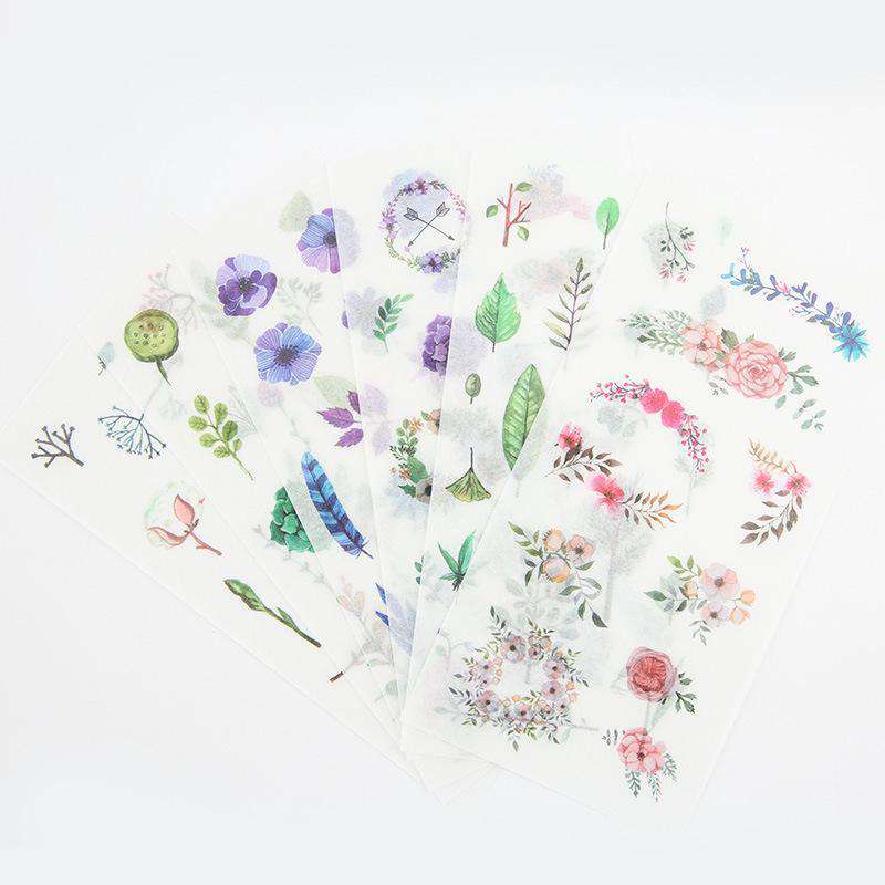 Watercolour Plants + Flowers Stickers - Set of 6!
